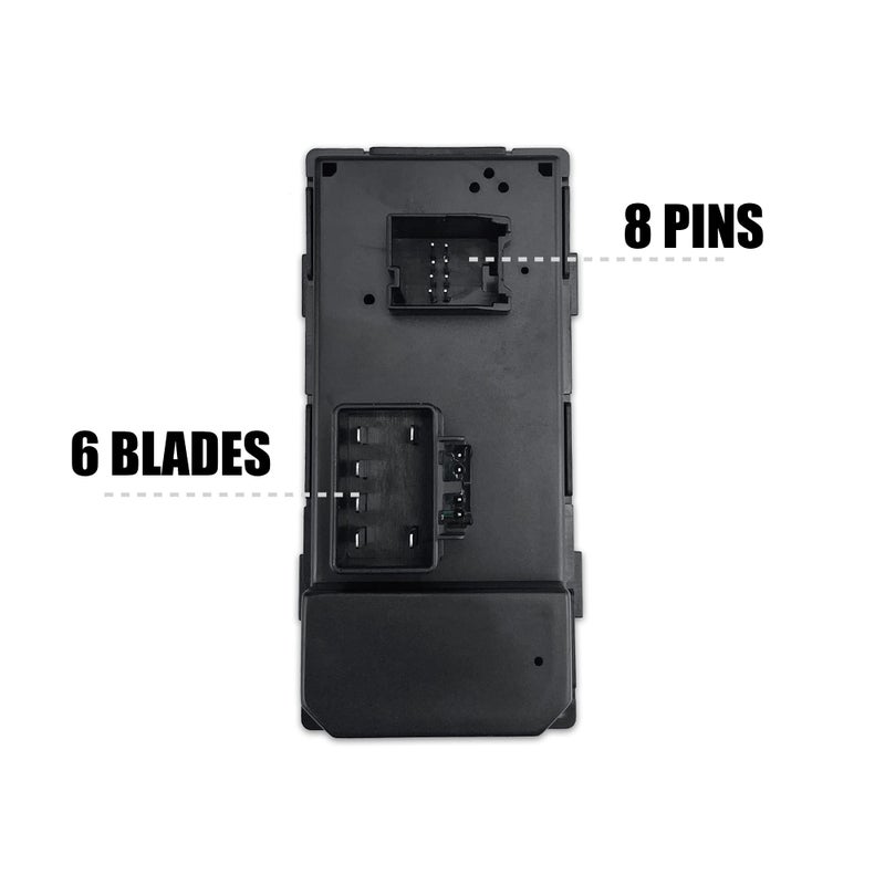 RLP Master Power Window Switch Driver Side Compatible with 2007-2014 Chevy Silverado GMC Sierra 2008-2011 HHR 2009-2017 Traverse Replacement for 25951963 20945129 25789692 - Image 4